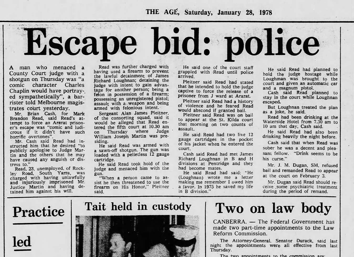 Chopper Read, kidnapping judge