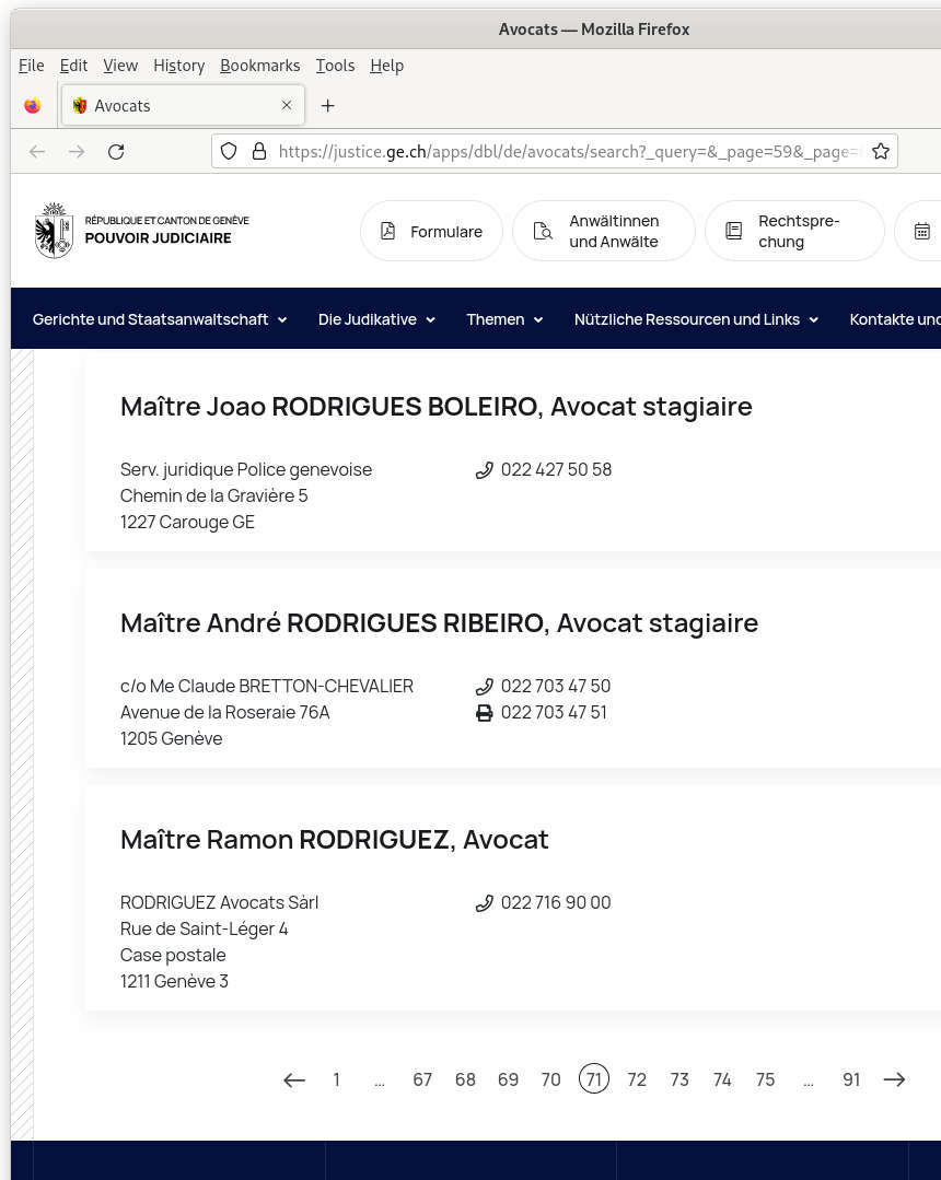 Joao Rodrigues Boleiro, Geneva police